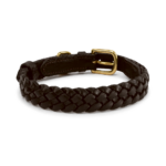 Vortex Plaited Leather Dog Collar