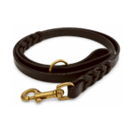 Vortex Plaited Leather Dog Lead